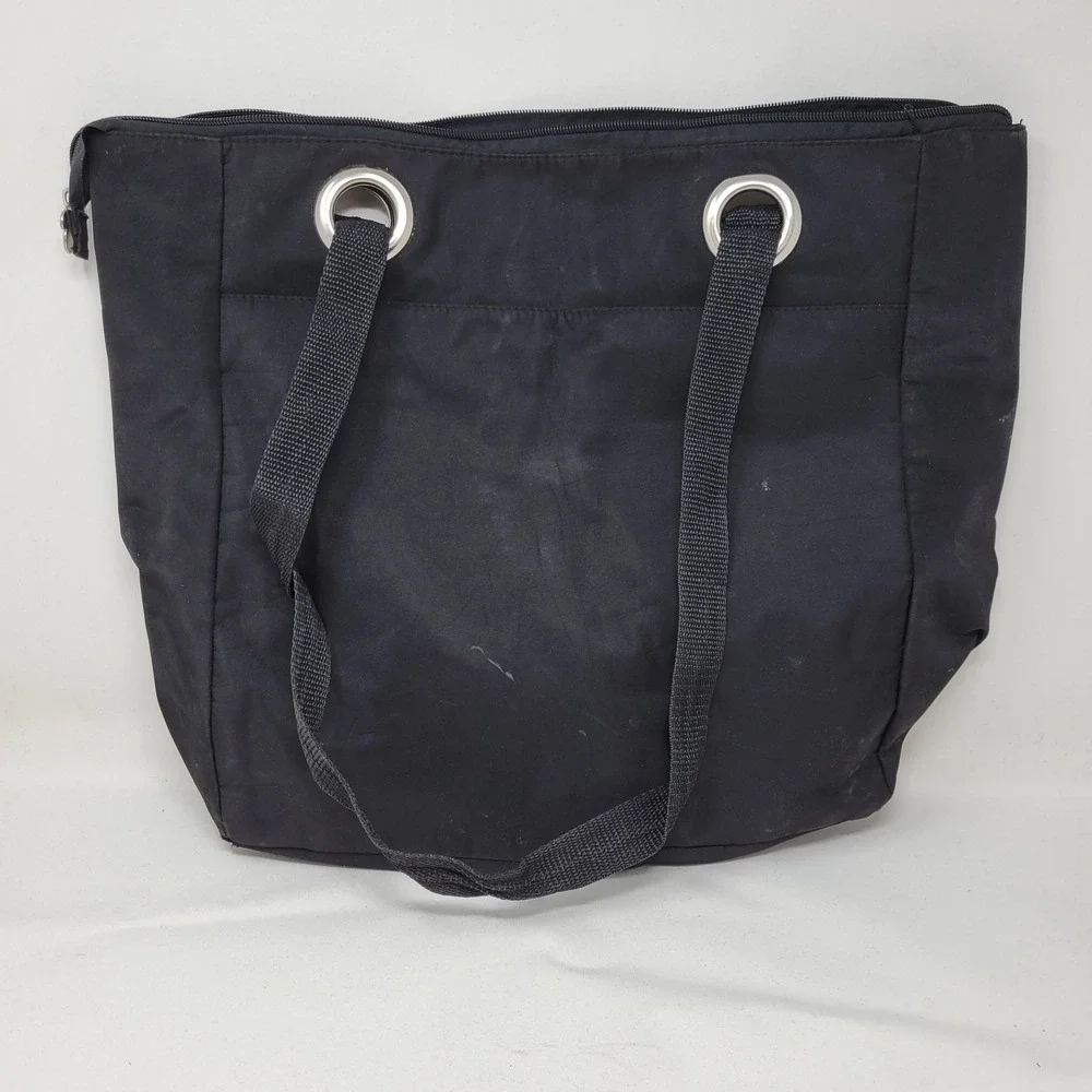 Disney Tote Bag Womens Large Black Disneyland Resort‎ Mickey Mouse Zip Travel